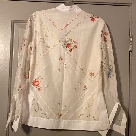 TORY BURCH| HANDKERCHIEF EMBROIDERED TUNIC | AFTERNOON TEA RSVD| SZ 2 - Picture 7 of 13